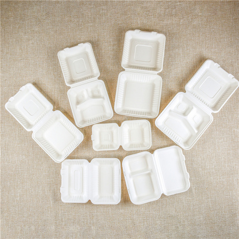 Bagasse Food Box Biodegradable 3-Compartments-Food Container Compostable Pricelist