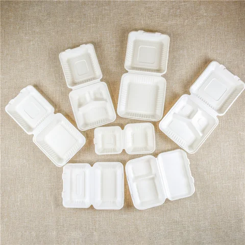 Bagasse Food Box Biodegradable 3-Compartments-Food Container Compostable Pricelist