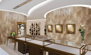 Panneaux décoratifs pour mur à vagues tridimensionnels, décoration d'usine MDF sculpté de grande taille 4x8 pieds, 20 ans - Product Image 2