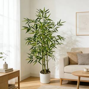 Planta artificial de bambú en maceta, bonsái artificial de bambú, bambú - Product Image 4