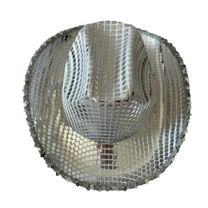Sombrero Vaquero HLC con Lentejuelas Brillantes y Llamas Rosas, Sombrero de Vaquera Brillante para el Día de San Valentín, Fiesta, Cosplay, Baile de Graduación, Decoración para la Cabeza - Product Image 5