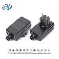 Adaptateur AC/DC étanche IP44 homologué CE GS FCC, 12V 3A 24V 1.5A, prise EU, driver LED pour éclairage de jardin et extérieur