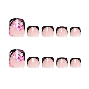 Faux Ongles LUMEILA en Gros, Haute Qualité, Faits Main, en Acrylique, Couverture Complète, Réutilisables, Carrés, avec Colle, Modèle Pré-Conçu - Product Image 3