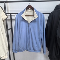 Veste d'hiver décontractée pour homme, coupe-vent, imperméable, réversible, à capuche, à manches longues, avec logo personnalisé sur le devant, pour la randonnée, vente en gros