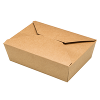 Pour LOKYO Boîte de papier de restauration rapide biodégradable Récipient de nourriture en papier kraft pour sushi et chewing-gum avec stratification mate de gaufrage