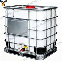 Máquina extrusora-sopladora automática de doble capa y doble estación, ahorro energético para contenedores IBC de HDPE