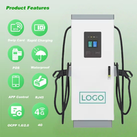 60/120/180kW borne rapide courant continu voiture électrique au sol CCS2/GB/T/CHAdeMO OCPP vans flotte commerciale