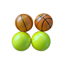 Balles anti-stress en PU de 6 cm, balles à presser en mousse de coton PU souple, jouet anti-stress à thème sportif