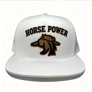 Gorra de Béisbol Personalizada de 5 Paneles con Bordado de Alta Calidad, Logotipo Bordado en 3D, Blanca, 100% Algodón, Visera Plana, Cierre a Presión - Product Image 1