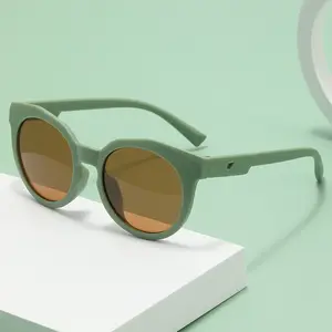 Retro round frame baby Sunglasses UV400 anti purple line children's Sunglasses for kid wholesale shades