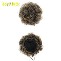 Grossiste Cheveux Synthétiques Frisés Afro pour Enfants, Style Bud Bouffant Mat en Fibre Haute Température, Extensions de Cheveux Queue de Cheval à Cordon