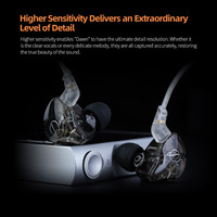 KZ Dawn 1DD Headset berkabel musik HIFI, Headset permainan olahraga DJ 3.5MM kabel OFC dapat diganti 1DD