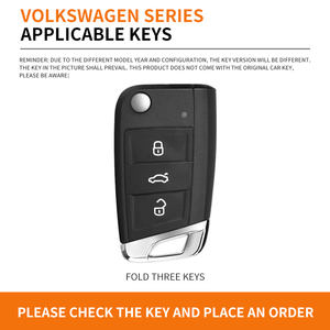 Funda para Llave de Coche de Aleación de Zinc, Cuero Genuino, TPU, para VW Volkswagen Golf 7 MK7 Tiguan MK2, para Seat Ateca <span class=keywords><strong>Leon</strong></span> <span class=keywords><strong>FR</strong></span> Ibiza Skoda - Product Image 2