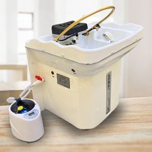 Bassin de lavage de cheveux en céramique portable de luxe pour la circulation de l'eau mobile, thérapie capillaire - Product Image 2