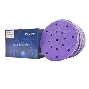 80 حصى 6 بوصة قرص الصنفرة الأرجواني متوسطة الصلابة تلميع الجسم التلقائي OEM تخصيص الصنفرة متعددة الثقوب 80 حصى 6 بوصة - Product Image 1