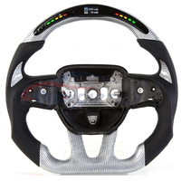 Pour Dodge /Jeep Chrysler SRT Daytona 392 tr/min chargeur Challenger Hellcat LED boutons de garniture de palette de volant en Fiber de carbone