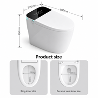 WC intelligent à jet siphonique, économie d'eau, avec capteur de pied et lumière nocturne en céramique, certifié WaterMark SAA, pour projets hôteliers commerciaux