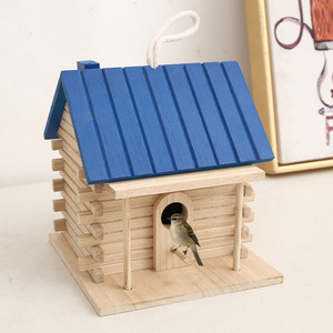 Accessoire pour nichoir, nid d'oiseau en bois massif, mangeoire à oiseaux pour jardin extérieur, maison pour insectes - Product Image 1