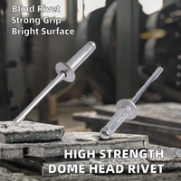 Rivet aveugle à tête dôme haute résistance, structure Anlock, mono-boulon, en acier et aluminium, type Interlock Huck MGLP Magna-Lok, classe 8