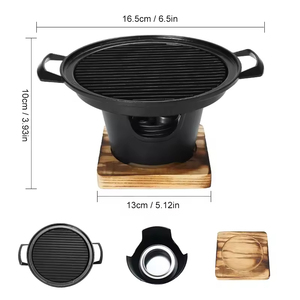 Nuovo DEsign 2025 all'aperto Mini stufa ad alcool singola persona griglia per la casa con piastra <span class=keywords><strong>a</strong></span> <span class=keywords><strong>carbone</strong></span> - Product Image 3