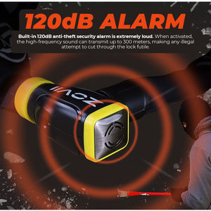 Cadena de Bicicleta ZOVII de Acero Aleado de 8 mm, Anti-corte, <span class=keywords><strong>Kryptonite</strong></span>, 1200 mm, 3 Llaves, Negra, Cadena de Alarma Antirrobo para Bicicleta - Product Image 3