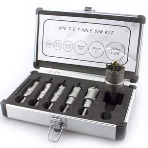 Complete <b>Set</b> of Alloy Hole Saw HSS Material for Plastic <b>Plaster</b> Pipe in Aluminum Case Stainless Steel Hole Saw - Product Image 1