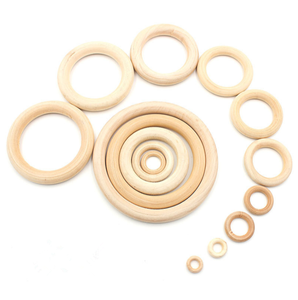 Anneaux écologiques <span class=keywords><strong>en</strong></span> <span class=keywords><strong>bois</strong></span>, 10 pièces, pour <span class=keywords><strong>attrape</strong></span>-rêves décoratifs - Product Image 3