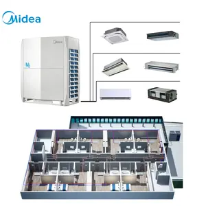 Midea Kompresor Inverter Dc Penuh, Multi Split Komersial, AC Sentral Vrv Vrf dengan Kompresor Inverter Dc Penuh untuk Penumbuh Tanaman 25KW