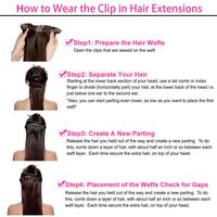 Extensions de Cheveux Humains Remy Naturels Noirs Bouclés Ondulés 100% Bruts à Clip Sans Couture Indiennes en Gros