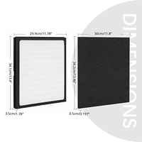 Filtre HEPA 3-en-1 pour Idylis D AC-2118 IAP-10-200 purificateur d'air IAP-10-280, charbon actif pour l'élimination des odeurs et des COV (1 + 1)