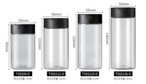 Frascos Redondos <span class=keywords><strong>de</strong></span> Plástico para <span class=keywords><strong>Especias</strong></span> <span class=keywords><strong>de</strong></span> 8oz/250ml con Tapas Abatibles, Botellas Transparentes <span class=keywords><strong>de</strong></span> PET para <span class=keywords><strong>Condimentos</strong></span>, Envases con Dosificador para Pimienta en Rodajas - Product Image 3