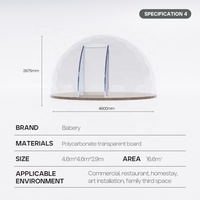 Maison capsule pour 6 à 8 personnes, dôme en PC, tente transparente, cabane de camping de luxe, camping familial, bâtiments préfabriqués pour les vacances, 4,6 m
