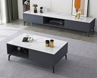 AILICHEN Table basse extensible moderne et meuble TV, nouveau mobilier au design épuré pour la maison, le bureau ou la chambre