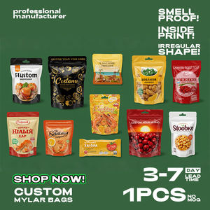 Sacs en plastique personnalisés de marque, impression en gros, petits emballages en plastique, sac en mylar à fermeture éclair debout, 3,5 g - Product Image 3