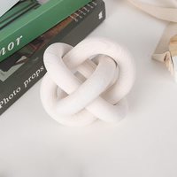 Nœud de chaîne en bois à 3 maillons, nœud décoratif en bois sculpté à la main pour Table basse, entrée de ferme moderne