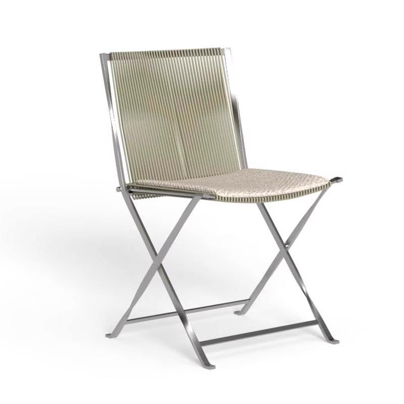 Silla de comedor (trenza de cuerda de acero inoxidable)