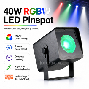 Muxxdj Projecteur LED Beam <span class=keywords><strong>RGBW</strong></span> Télécommandé DMX Mini <span class=keywords><strong>Pinspot</strong></span> Par Light Spot 40W LED <span class=keywords><strong>RGBW</strong></span> 4-en-1 Compact avec Zoom - Product Image 2