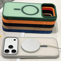 Coque de téléphone antichoc magnétique de luxe en TPU+PC, MOQ 500, pour 13/14/15/16/17/18 Pro, couleurs contrastées, vente en gros usine