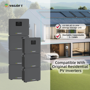 Sistema de Almacenamiento de Energía Doméstico Híbrido de 5kWh, 10kWh, 15kWh, IP65, Compatible con CAN, Todo en Uno, con Batería Lifepo4, BMS Inteligente, Inversor Solar de 4.6kW, Alimentación CA - Product Image 1