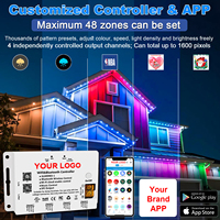 Controlador de Luces LED Pixel, Sistema de Control LED Inteligente con Wifi y Sincronización Musical RGB, 4 Salidas