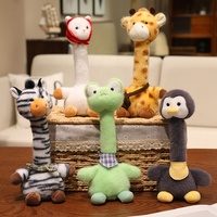 Vente en gros usine OEM/ODM – Jouet en peluche réaliste à long cou, animaux en peluche doux (alpaga, girafe, zèbre) pour enfants – Cadeau d'anniversaire fantaisie