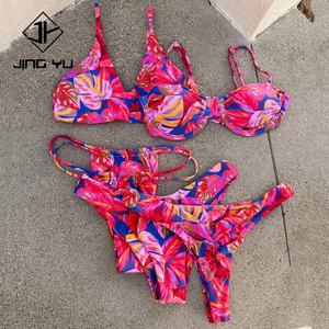 Bikini de Dos Piezas de Lujo para Mujer, Verano, Fabricante de Trajes de Baño, Bikini Personalizado de Nailon Reciclado Estampado - Product Image 3