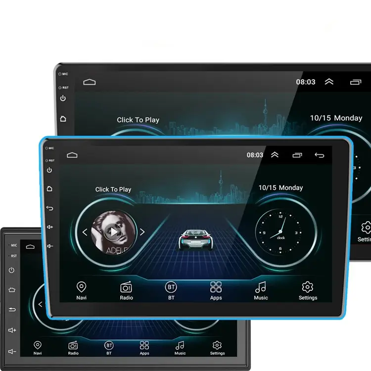 10.1 "/9"/7 "Pemutar Multimedia Radio Mobil 2din Android Audio Stereo BT Autoradio untuk Toyota Volkswagen Hyundai Kia