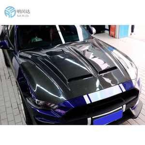 MRD cappuccio in fibra di carbonio per Ford Mustang 2015 2023 <span class=keywords><strong>Super</strong></span> serpente cappuccio in vera fibra di carbonio stile regolare - Product Image 1