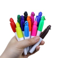BECOL – Lot de 12 marqueurs de golf miniatures non toxiques, mignons, avec logo personnalisé, stylos permanents avec sac en PVC pour étudiants