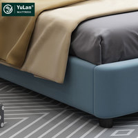 Luxe moderne mignon dessin animé lit cadre en bois massif en cuir souris dessin animé lit