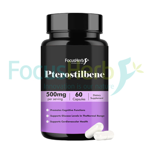FocusHerb OEM CAS 537-42-8 Pterostilbene Extracto en polvo 500mg Pterostilbene Cápsulas - Product Image 2