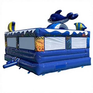 Castillo Inflable <span class=keywords><strong>de</strong></span> PVC Azul - Castillo <span class=keywords><strong>de</strong></span> Princesa, Castillo <span class=keywords><strong>de</strong></span> Delfines, Trampolín para Fiestas Infantiles, <span class=keywords><strong>Juego</strong></span> para Fiestas - Product Image 1