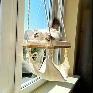 เตียงไม้แขวนสำหรับแมวเฟอร์นิเจอร์แมว - Product Image 5