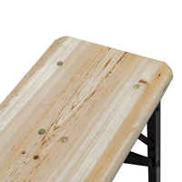 Ensemble de table et bancs pliants en bois pour camping, plage ou brasserie, 3 pièces, prix usine